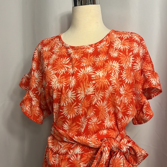 MICHAEL KORTS WOMEN PALM RUFLE  SLEEVE - Picture 6 of 8